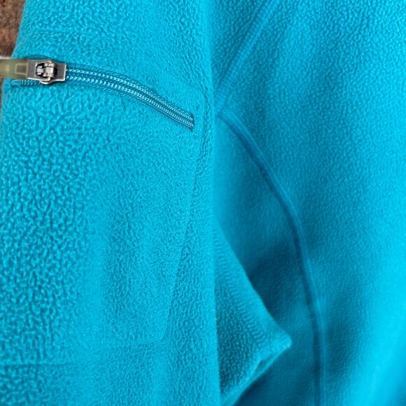 LL Bean Womens Zip Fitness Fleece Jacket XL Teal Blue L.L. Bean Pullover Quarter - Picture 3 of 5